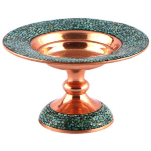 Turquoise Inlaid Persian Candy Dish Model Goharan