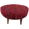 Traditionelles Samt-Hocker & Kissen-Set, inspiriert von persischer Kunst