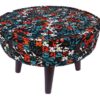 Eklektisches Samt-Hocker & Kissen-Set, inspiriert von persischer Kunst