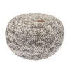 Runder Strick-Pouf, graue Farbe