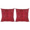 Traditionelles Samt-Hocker & Kissen-Set, inspiriert von persischer Kunst