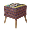 Authentischer Kilim-Hocker mit Ursprung Iran, handgefertigt 70119