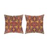 Traditionelles Samt-Hocker & Kissen-Set, inspiriert von persischer Kunst