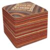 Authentischer Ottomanischer Kilim-Pouf mit Ursprung Iran, handgefertigt AP406