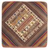 Authentischer Ottomanischer Kilim-Pouf mit Ursprung Iran, handgefertigt AP406