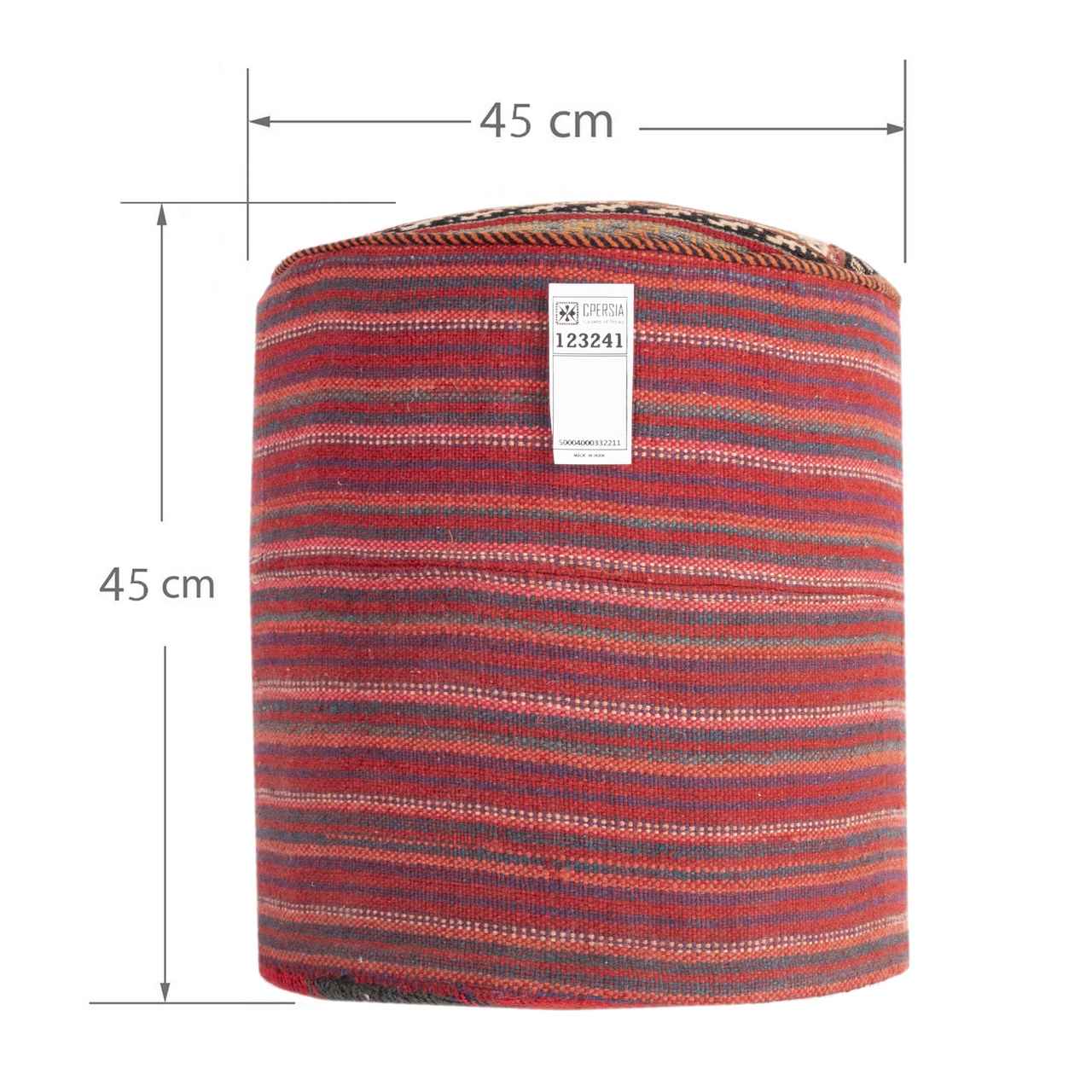 Ottomanischer Kilim-Pouf mit Ursprung Iran, handgefertigt AP404