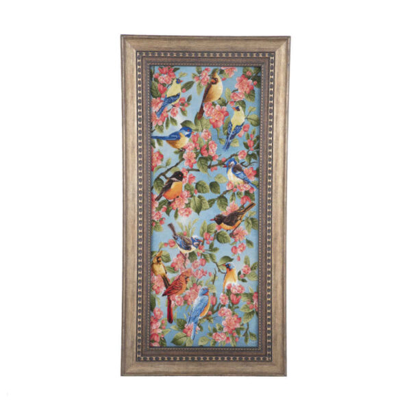 Handgeknüpfter persischer Bildteppich aus Tabriz, der Vögel darstellt