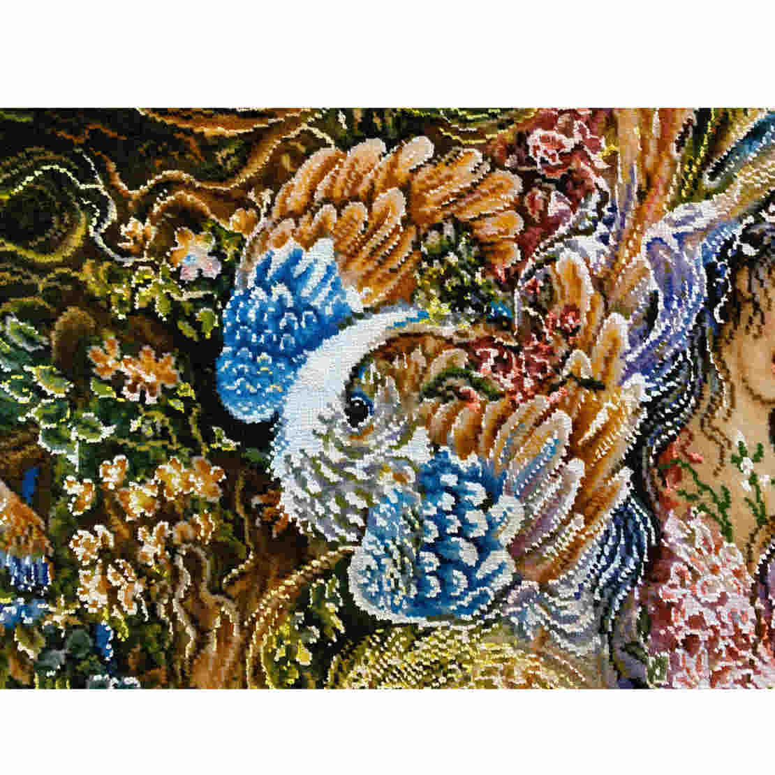 Handgeknüpfter persischer Wandteppich aus Tabriz, der die Miniatur von Hasti darstellt