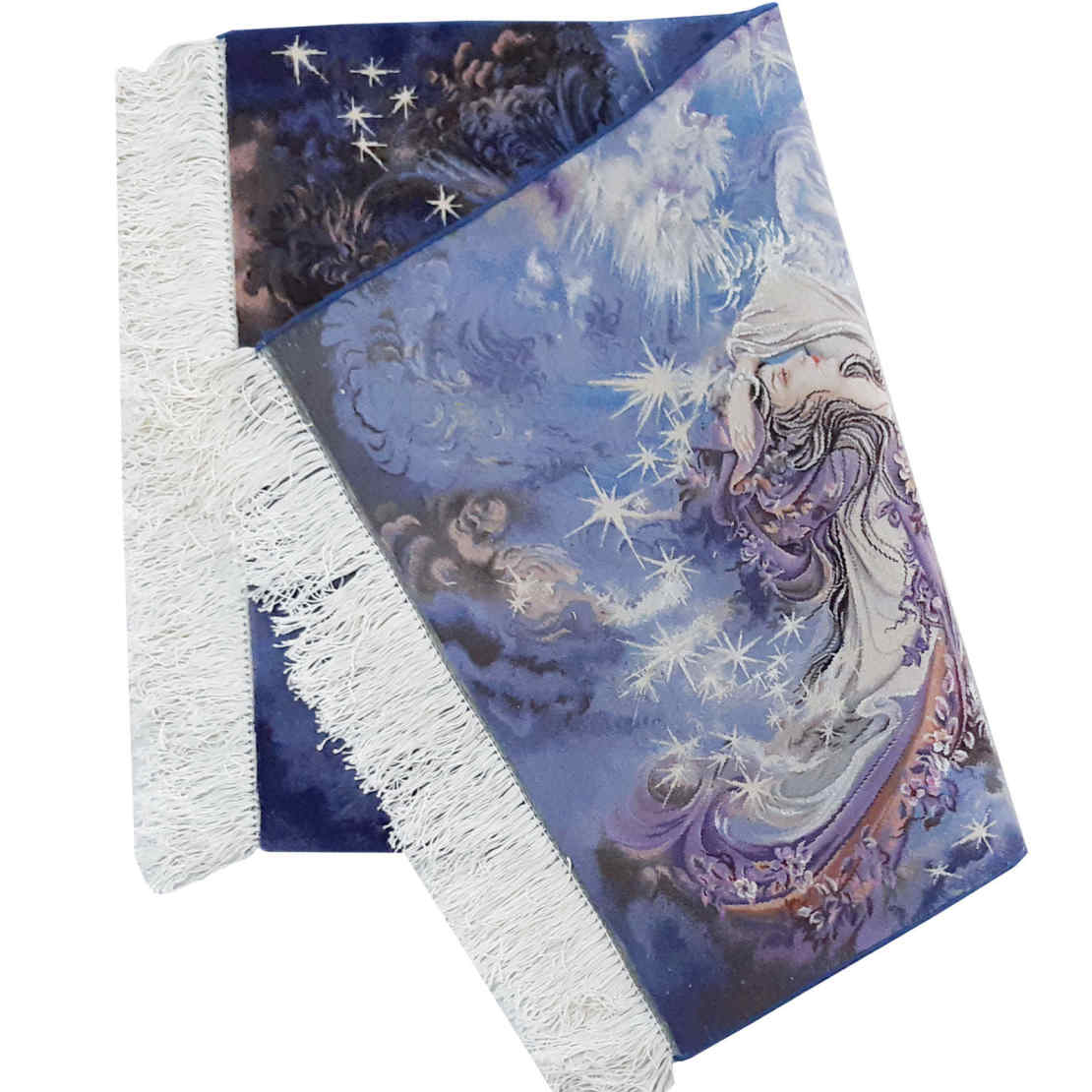 Handgeknüpfter persischer Wandteppich aus Tabriz, der die Miniatur von Foroq darstellt