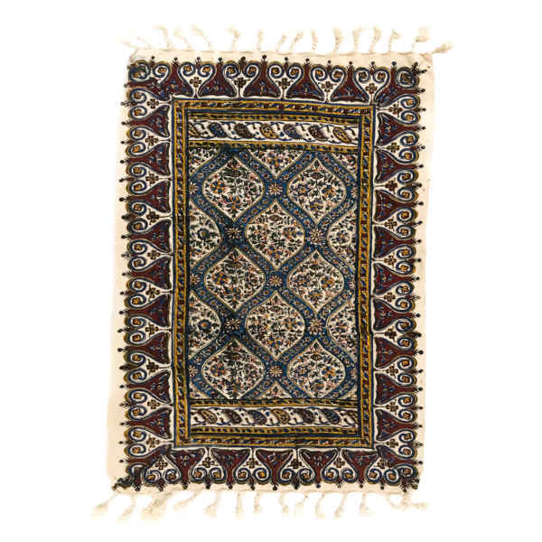 Persisches Tischtuch: Isfahans traditionelle Kalamkari Blockdruck G86