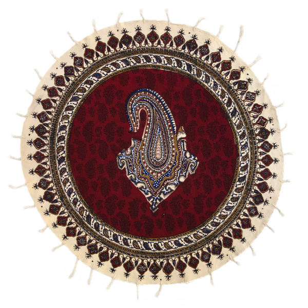 Persisches Tischtuch: Isfahans traditionelle Kalamkari Blockdruck G332