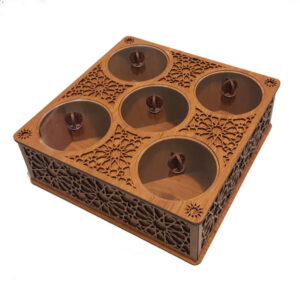 Holz-Teebeutel-Organizer-Box mit Fach ES20
