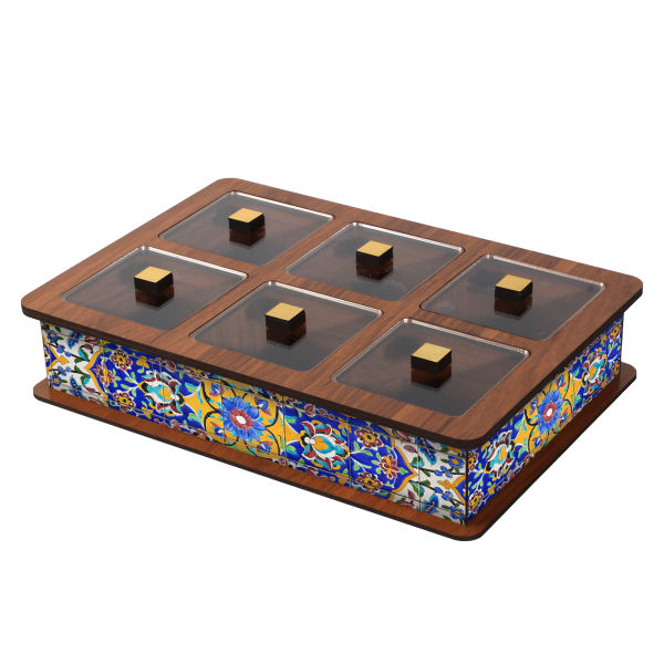 Holz-Teebeutel-Organizer-Box mit Fach Slimi