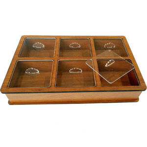 Holz-Teebeutel-Organizer-Box mit Fach 613