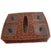Holz-Teebeutelkästchen mit Taschentuchhalter Toranj