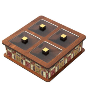 Holz-Teebeutel-Organizer-Box mit Fächern 6029