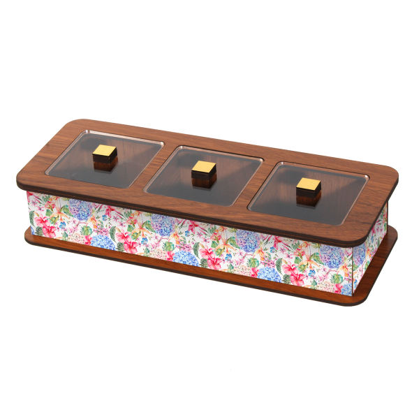 Holz-Teebeutel-Organizer-Box mit Fächern 7031