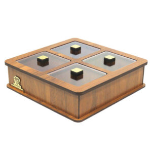 Holz-Teebeutel-Organizer-Box mit Fach LB18