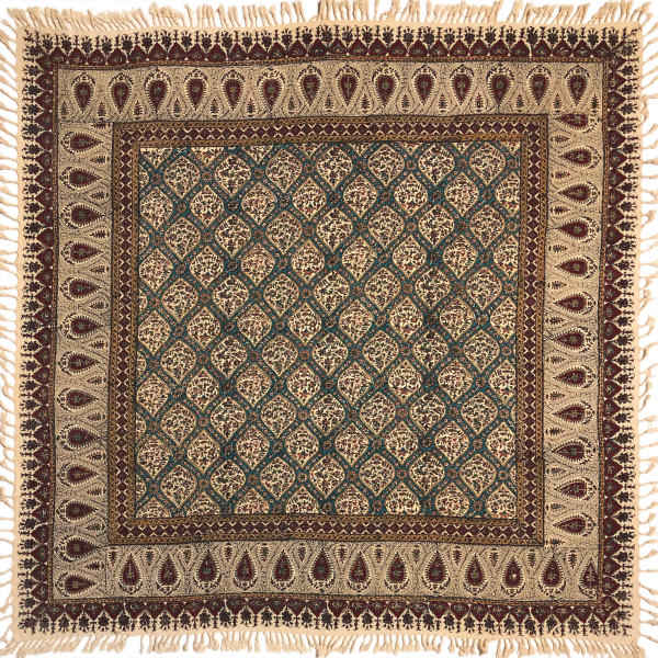 Persisches Tischtuch: Isfahans traditionelle Kalamkari Blockdruck G118