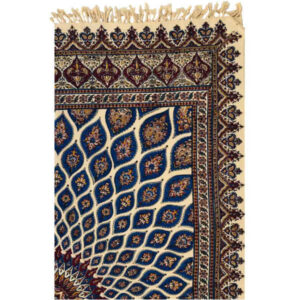 Persisches Tischtuch: Isfahans traditionelle Kalamkari Blockdruck G409