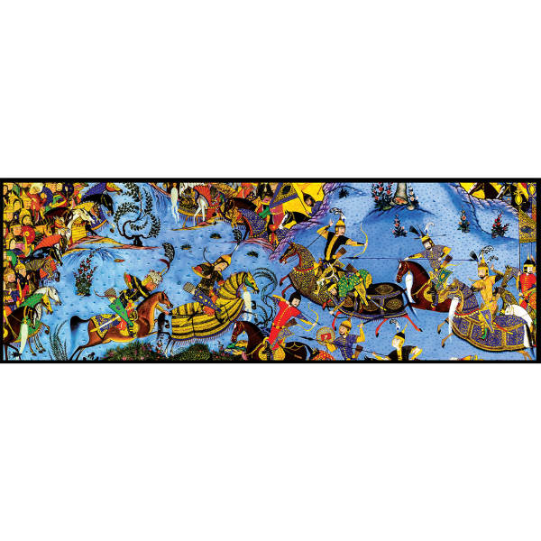 Persischer Seiden-Hals-Schal für Frauen - Luxuriös und Lebhaft Shahnameh Karzar