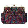 Bestickte Clutch-Handtasche mit Paisley-Muster