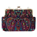 Bestickte Clutch-Handtasche mit Paisley-Muster