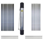 Set aus dreißig gemischten verzinkten Spießen für Kebab und Grillen