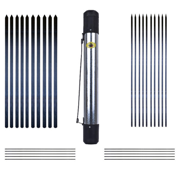 Set aus dreißig gemischten verzinkten Spießen für Kebab und Grillen