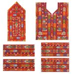 Handgefertigtes Balochi besticktes Kleidungsstück – Klassisches Rot