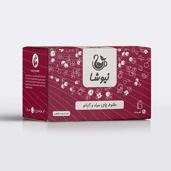 Newsha Schwarzer Tee mit Sauerkirschgeschmack – 70 g (10x)