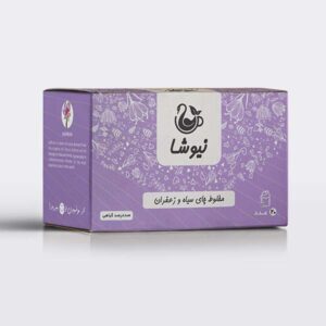 Newsha Schwarzer Tee mit Safrangeschmack – 20 Teebeutel, 70 g (10x)