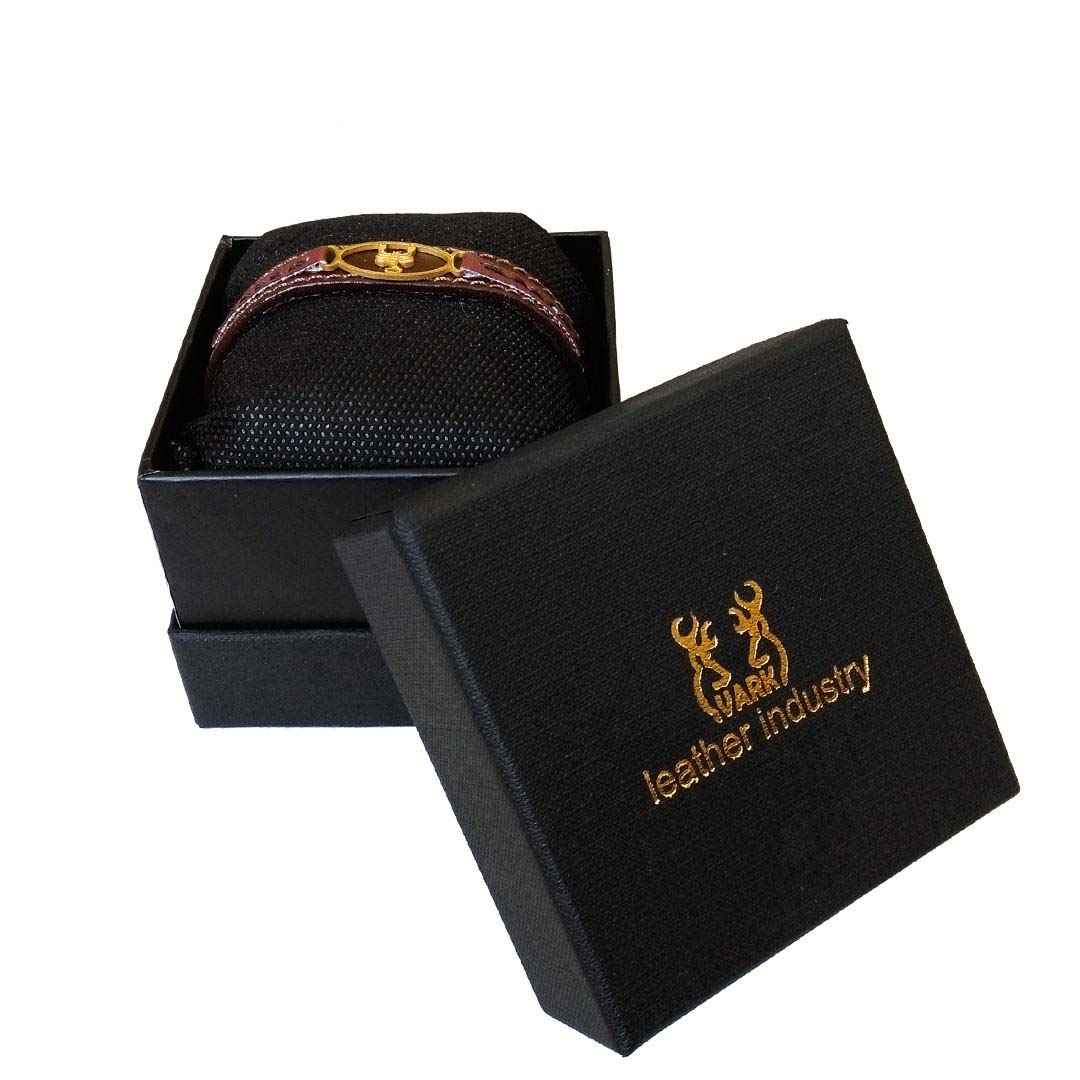 Persisches Lederarmband für Männer und Frauen – Aban-Symbol