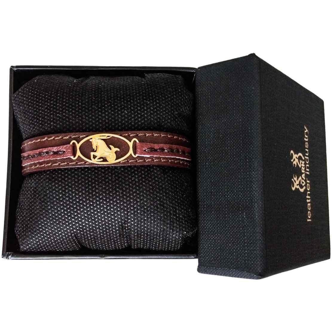 Persisches Lederarmband für Männer und Frauen – Dey-Symbol