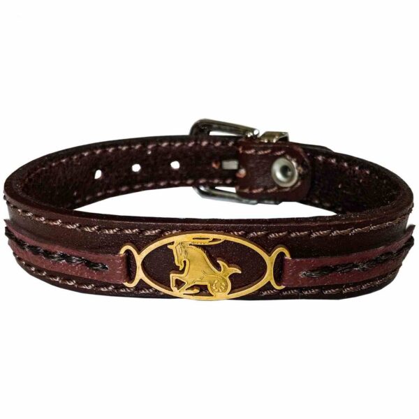 Persisches Lederarmband für Männer und Frauen - Dey-Symbol