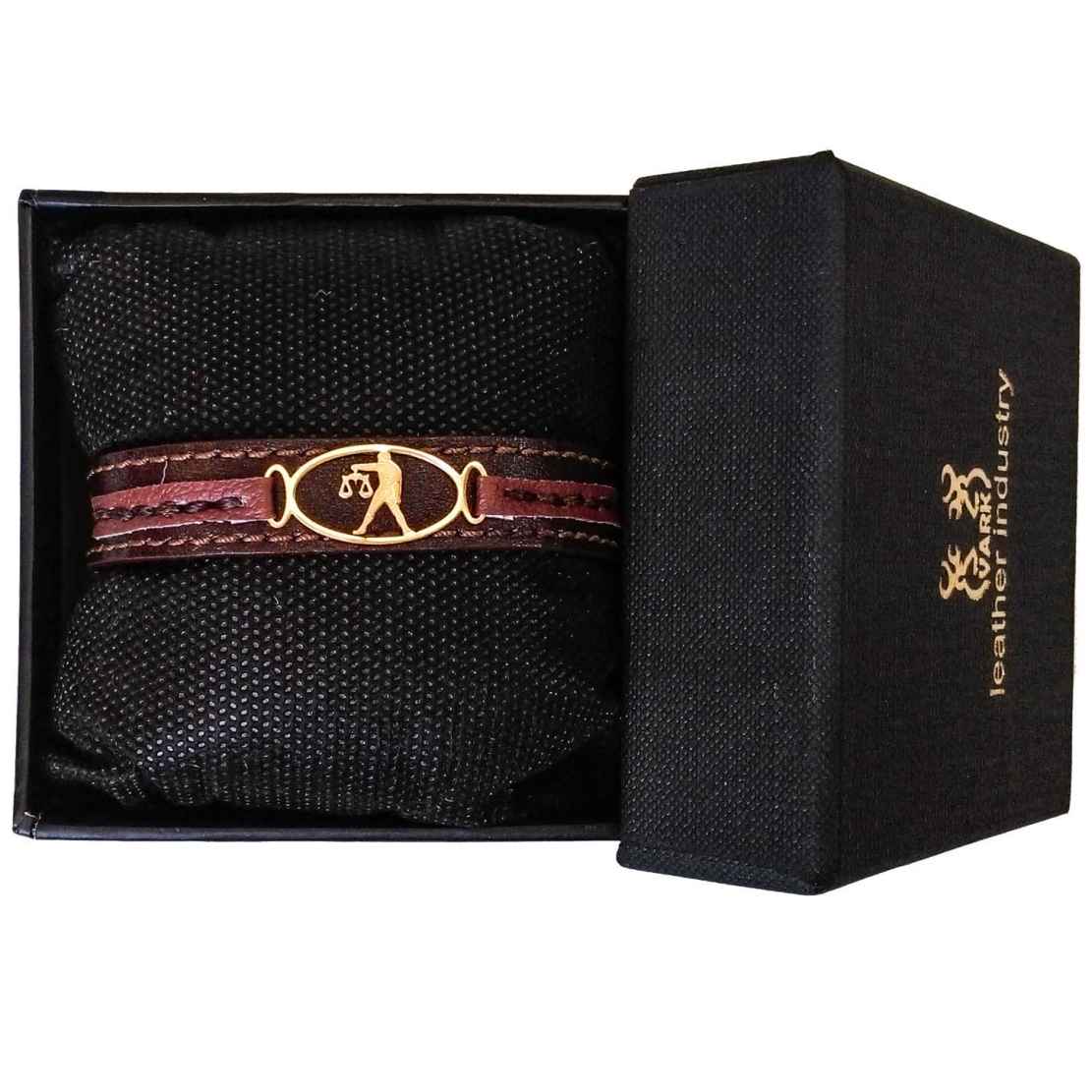 Persisches Lederarmband für Männer und Frauen – Mehr-Symbol