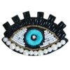 Feminines Perlen-Broschen-Nadel – Blaues Augen-Design