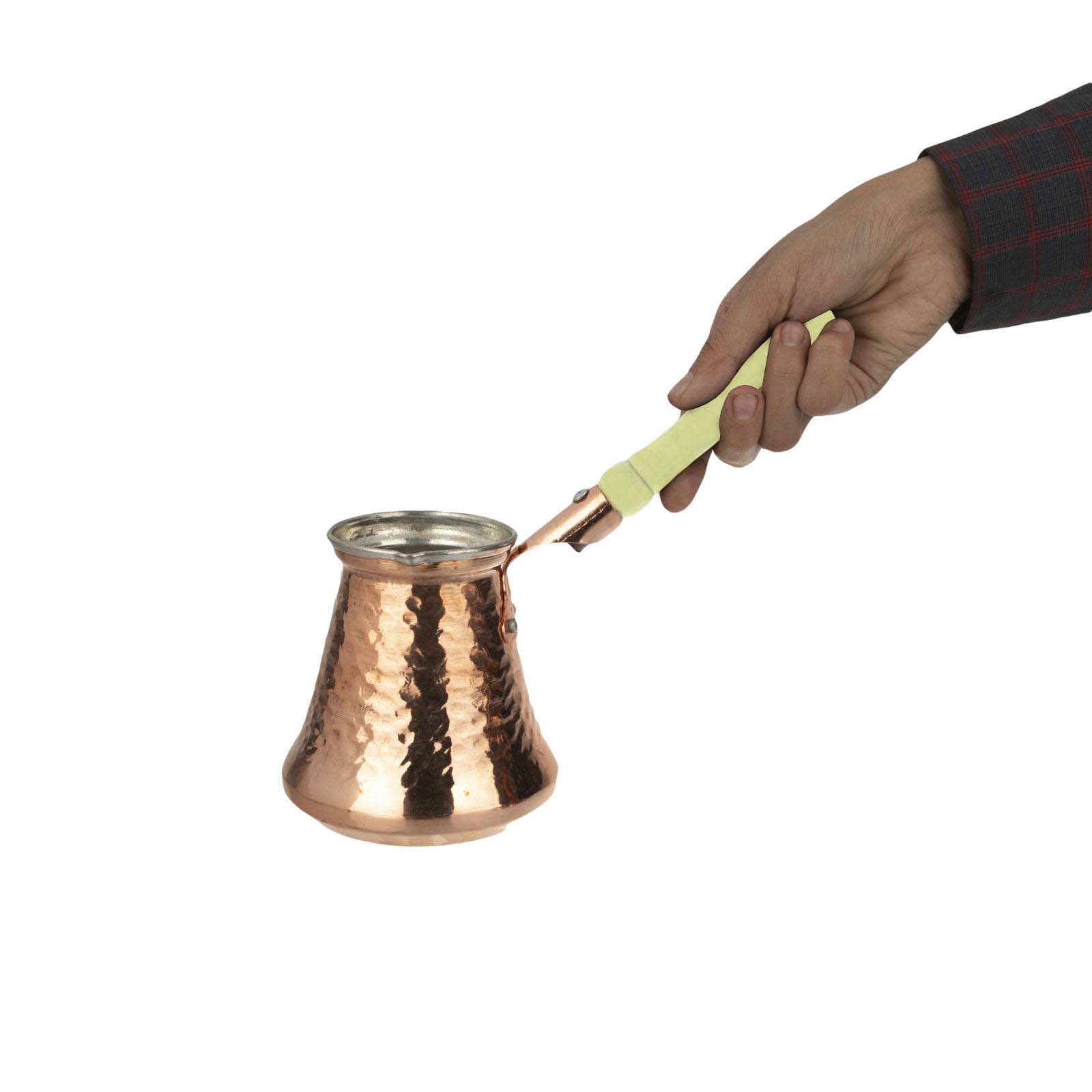 Türkische Kaffeekanne – Traditionell gehämmerter Kupfer-Cezve / Ibrik, SF6