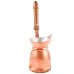 Türkische Kaffeekanne – Traditionell gehämmerter Kupfer-Cezve / Ibrik, Mesaleen