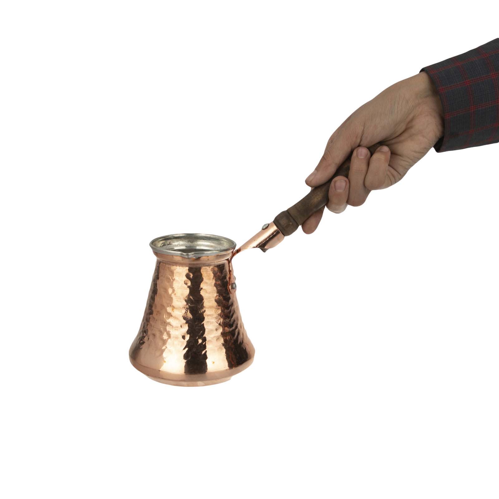 Türkische Kaffeekanne – Traditionell gehämmerter Kupfer-Cezve / Ibrik
