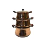 Persischer Kupfertopf – Traditionelles Kochmodell F518, Set aus 3