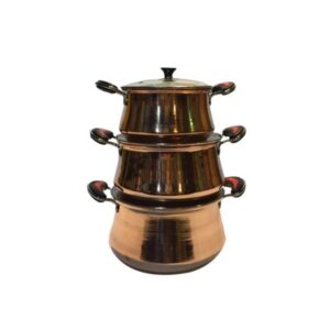 Persischer Kupfertopf – Traditionelles Kochmodell F518, Set aus 3