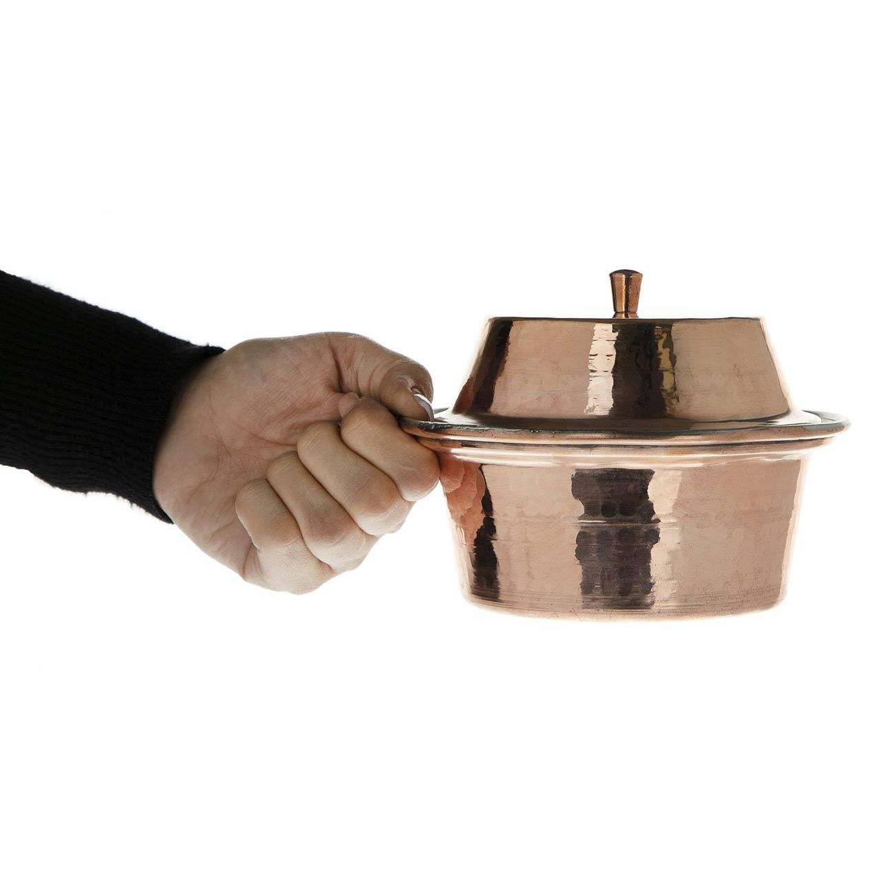 Persischer Kupfertopf – Traditioneller gehämmerter Kochstil W542