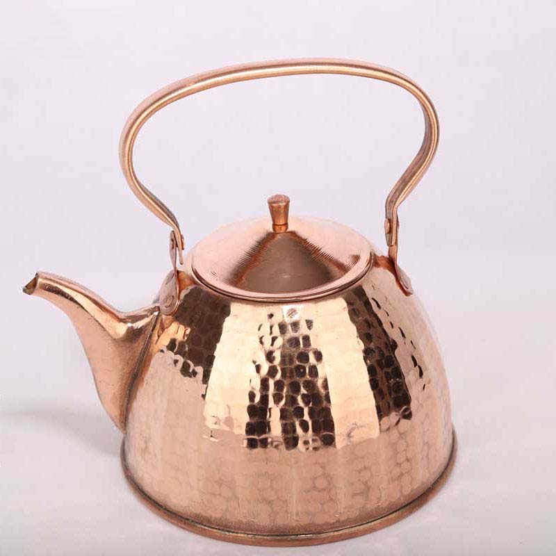 Persischer Kupfer-Teekessel robust für Herd traditionell gehämmert Nowruz