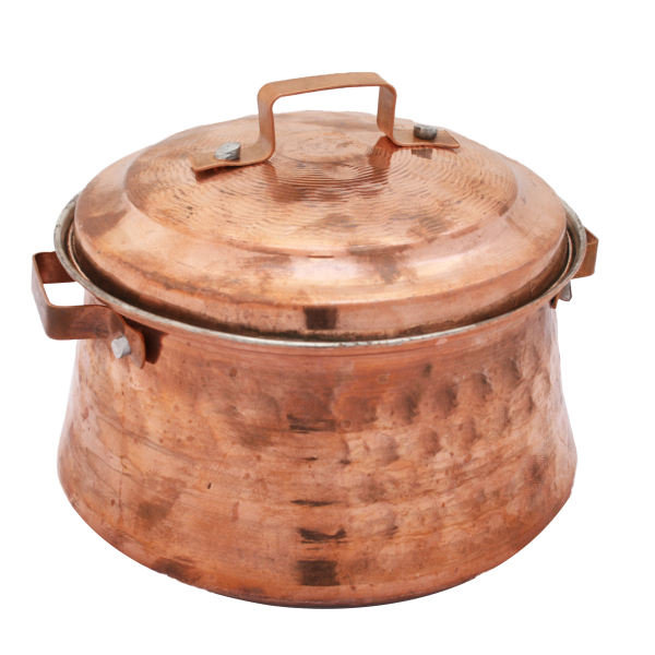 Persischer Kupfertopf – Traditioneller gehämmerter Kochstil D265