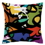 Persische Samt Kissenbezug – Kalligraphie C503 Design (Set von 2)