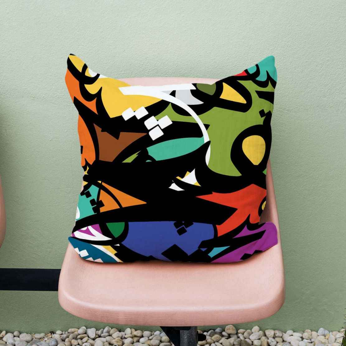 Persische Samt Kissenbezug – Kalligraphie C503 Design (Set von 2)