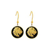 Goldplattierte Ohrringe mit Mordad-Symbol