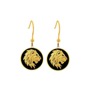 Goldplattierte Ohrringe mit Mordad-Symbol