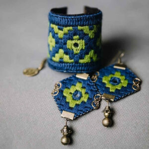 Persisches Besticktes Armband & Ohrring-Set Jahan